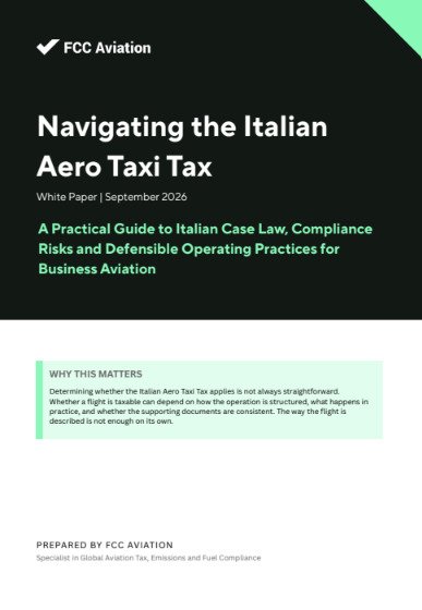 Navigating the Italian Aero Taxi Tax